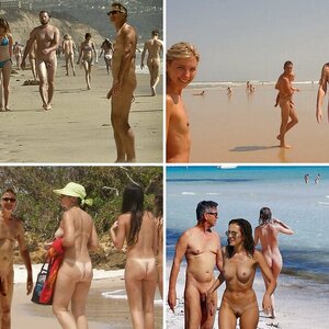 True nudist friends on the beach